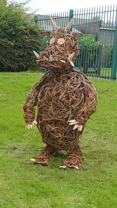 Willow Gruffalo Sculpture, Milecastle Primary School, Newcastle