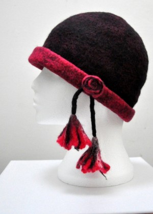 Black and Crimson Hat